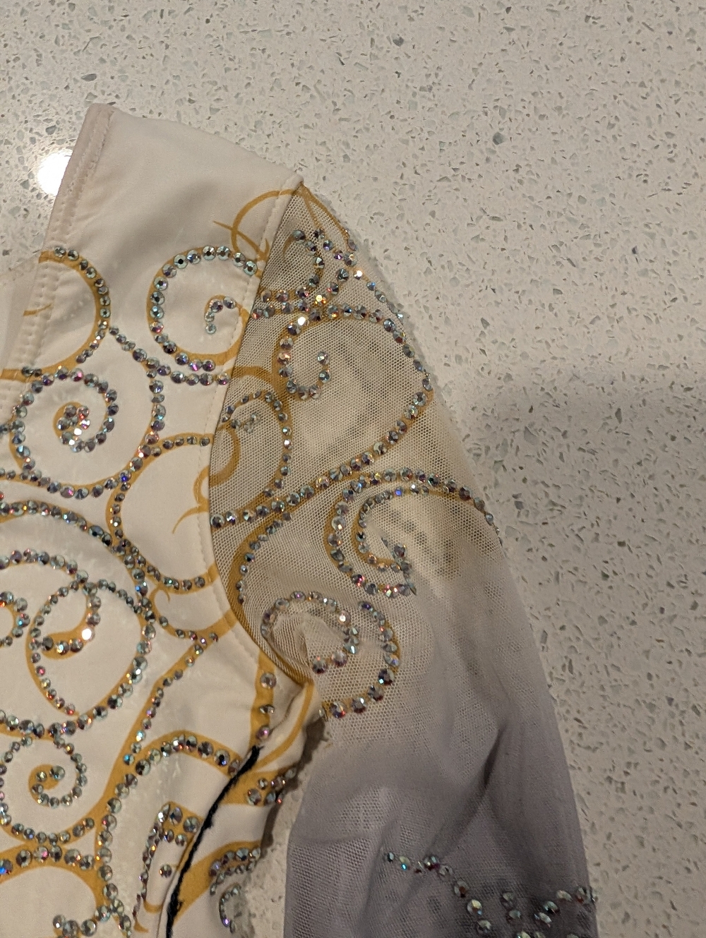 ATHLETE WORN Ozone gymnastics Leotard AM Medium SWAROVSKI Elite Competition Team - Picture 12 of 17